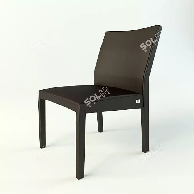 Rolled Leather Lightweight Chair 3D model image 1