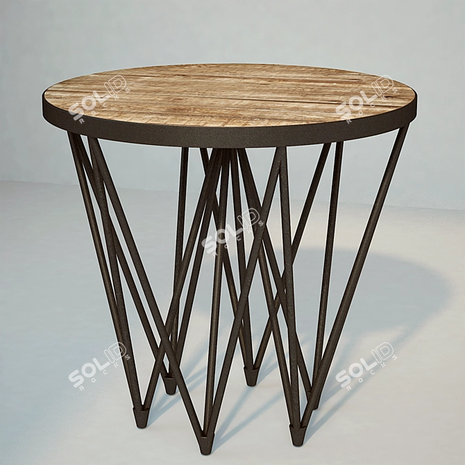 Antique Patina Tribeca Side Tables 3D model image 1