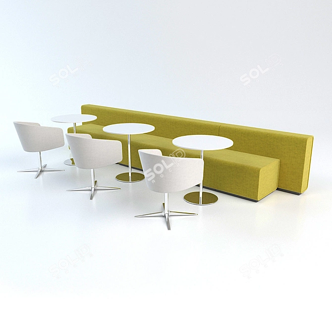 BENE Dining Set 3D model image 1