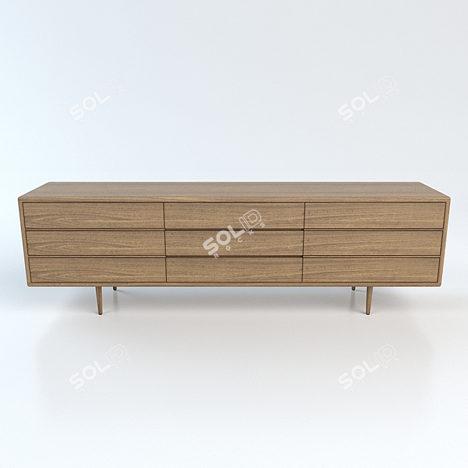 Elegant Rive Droite Sideboard 3D model image 1