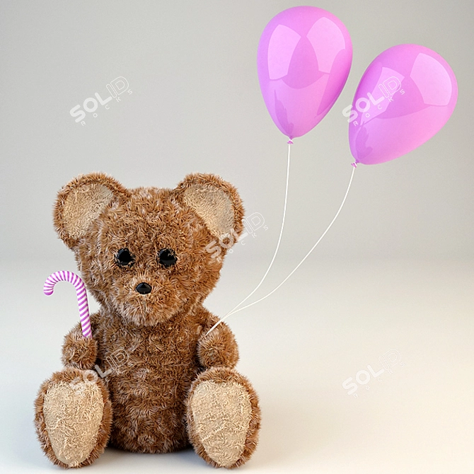 Cuddly Bear Plush Toy 3D model image 1