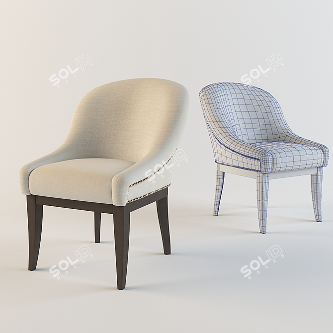 Elegant Comfort Chair 3D model image 1