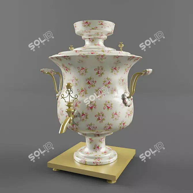 Title: Vintage Style Decorative Samovar 3D model image 1
