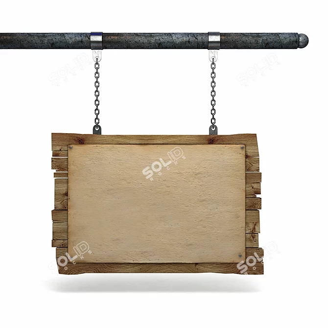 Chain Plate with Textures 3D model image 1
