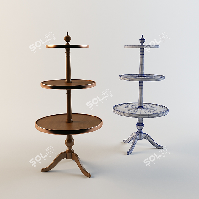 Sleek Salda Table 3D model image 1