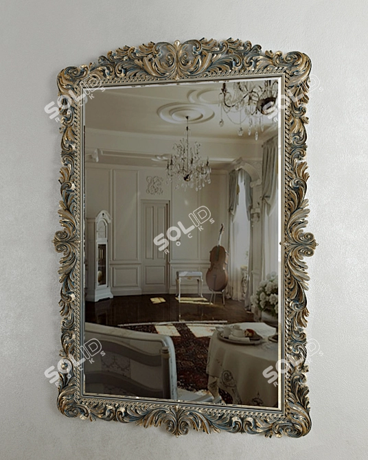 Vintage Reflection: Mirror Classic 3D model image 1