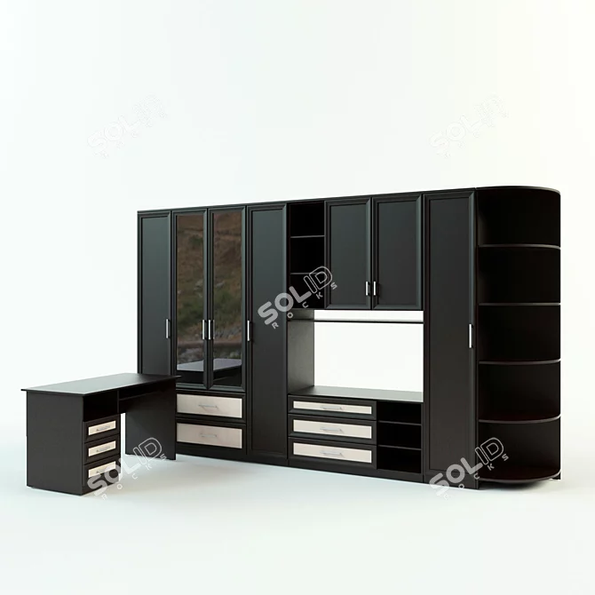 Multi-functional Wall + Table Set 3D model image 1