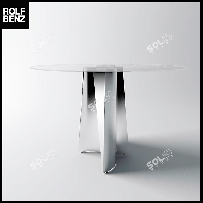 Modern Round Dining Table Rolf Benz 3D model image 1