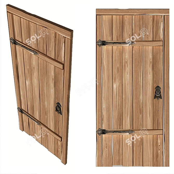 Title: Versatile Door with Dimensional Guide 3D model image 1