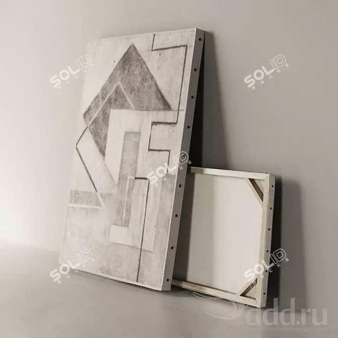 Floor-Standing Painting Frames 3D model image 1