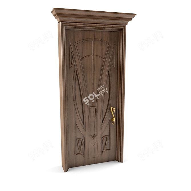 Modern Interior Door 3D model image 1