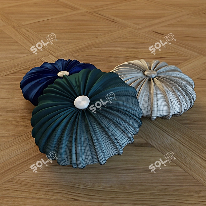 Cozy Round Pillows 3D model image 1