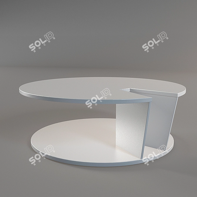 Modern Wood Coffee Table 3D model image 1
