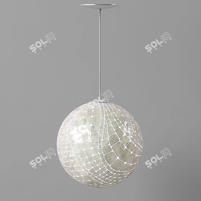 Luxurious Capiz Ball Pendant 3D model image 1