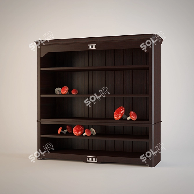 Vintage Mushroom-Infested Wardrobe 3D model image 1