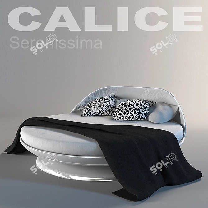 Serenissima Designer Bed 3D model image 1