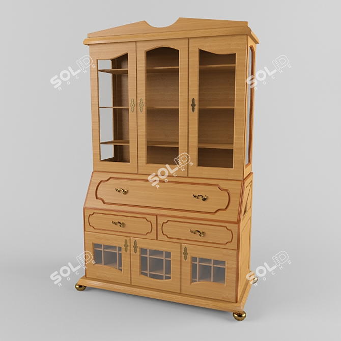 Versatile Storage Solution: Dish and Wine Closet 3D model image 1