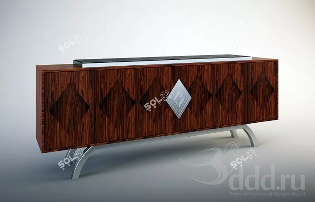 Modern Sideboard: Stylish Storage Solution 3D model image 1