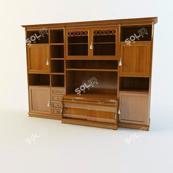 Elegant Cavio Wardrobe 3D model image 1