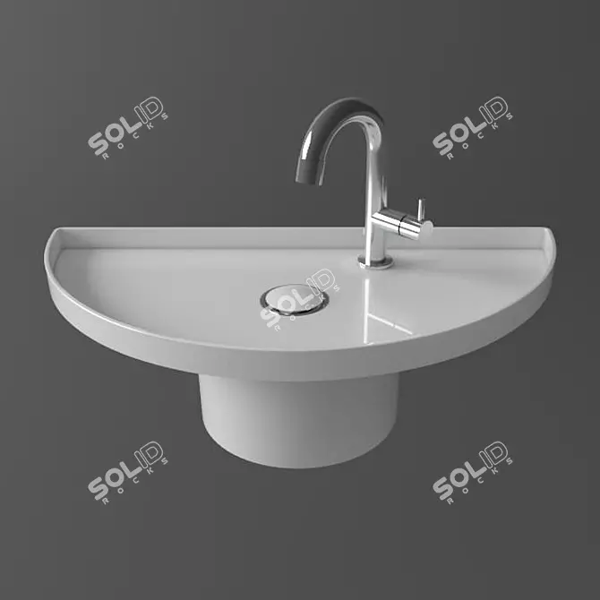 Sleek Sink Solution 3D model image 1