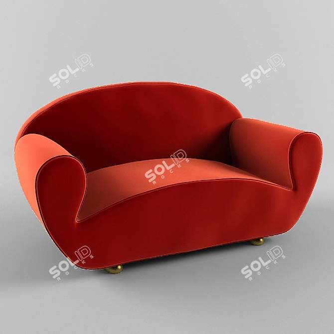 Elegant and Versatile Giovanetti Sofa 3D model image 1