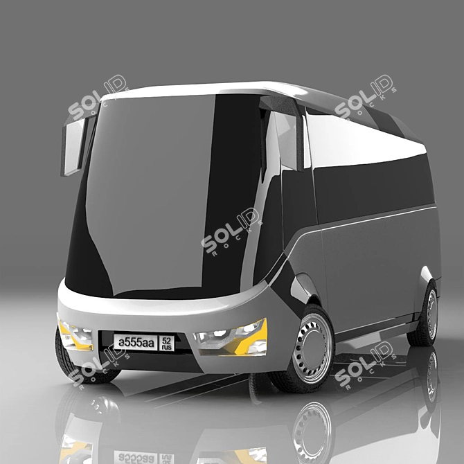 Efficient Commuter Bus 3D model image 1