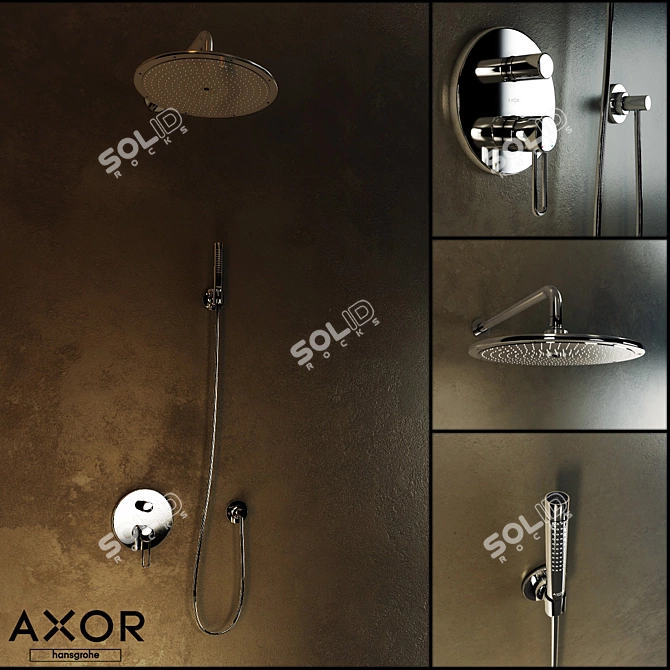 Axor Shower Set: Perfectly Crafted 3D model image 1