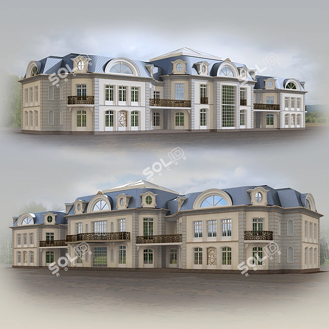 Classic Mansion: Elegant and Timeless 3D model image 1