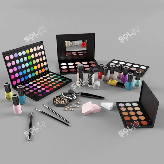 Versatile Makeup Set 3D model image 1