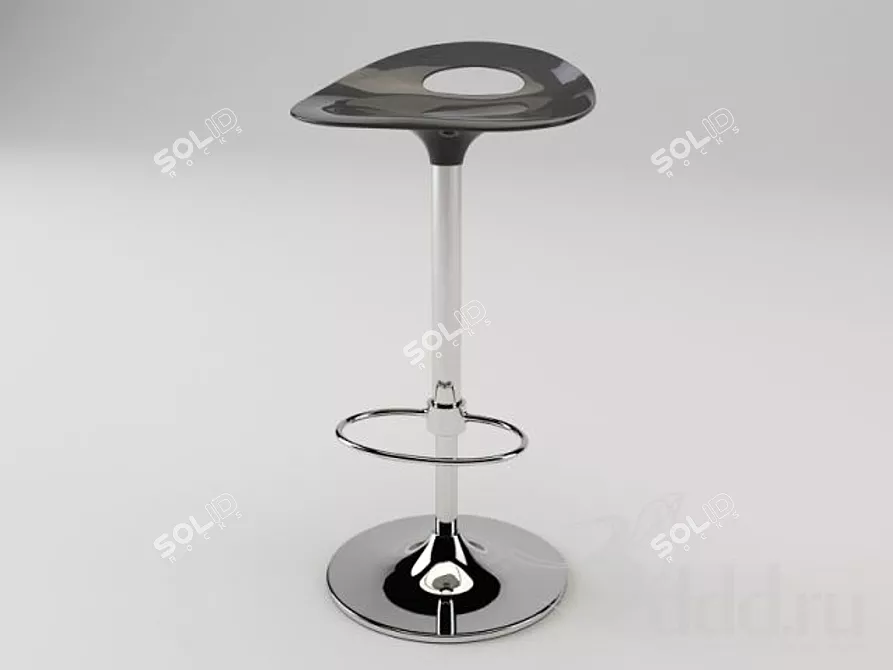 Sleek Samba Barstool: Stylish and Comfortable 3D model image 1