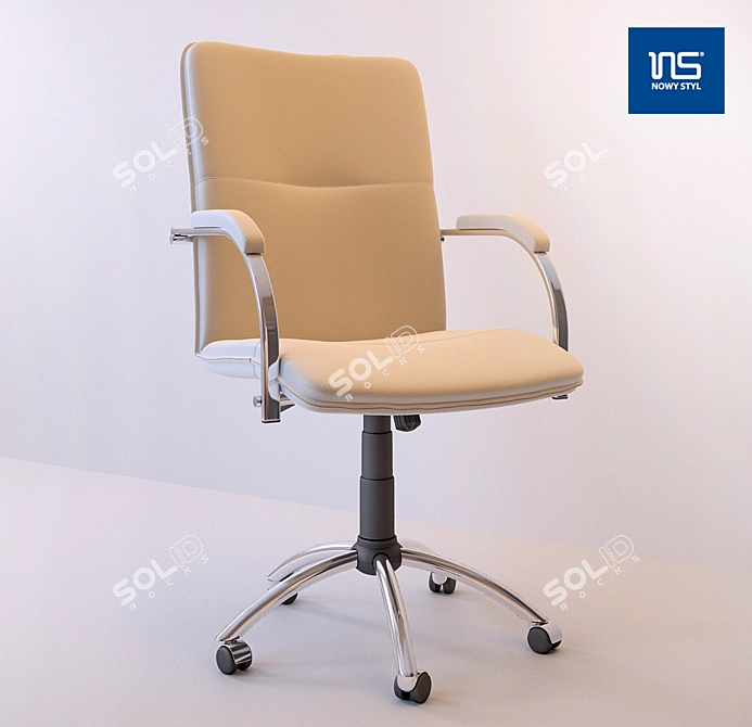 Elegant Manager Chair 3D model image 1