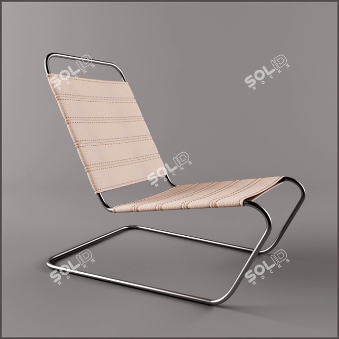 Metallic Texture Chair 3D model image 1