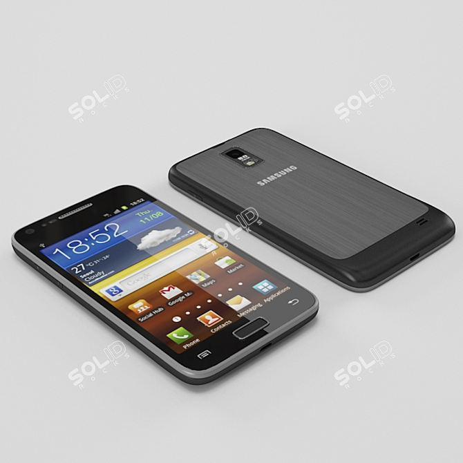 Samsung Galaxy II: High-Poly, TurboSmooth, 2048x2048 3D model image 1