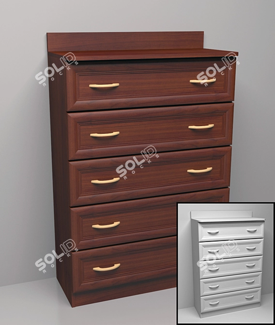 Modern Komod: Stylish Storage Solution 3D model image 1