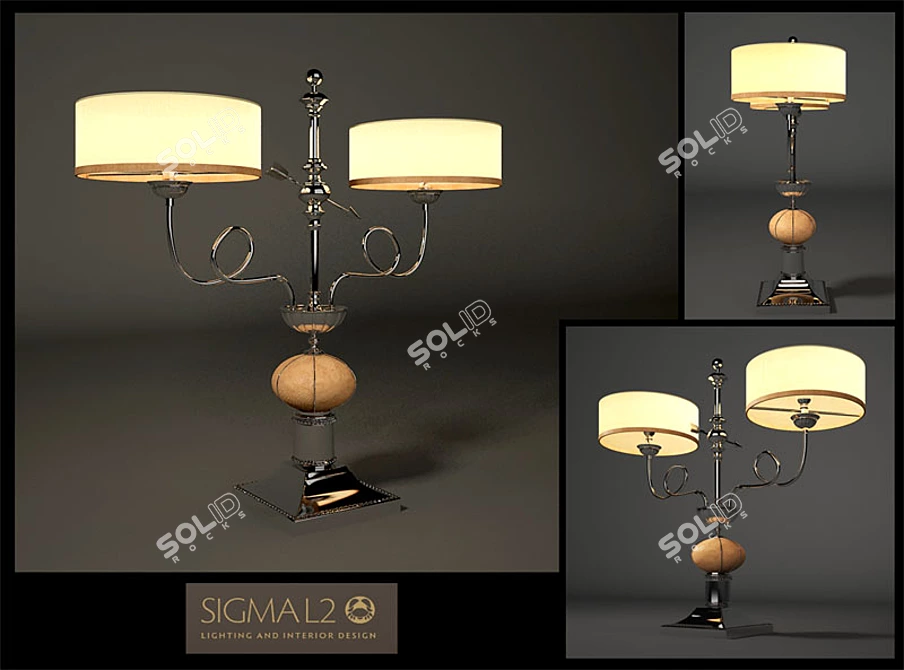Sleek Italian Desk Lamp 3D model image 1