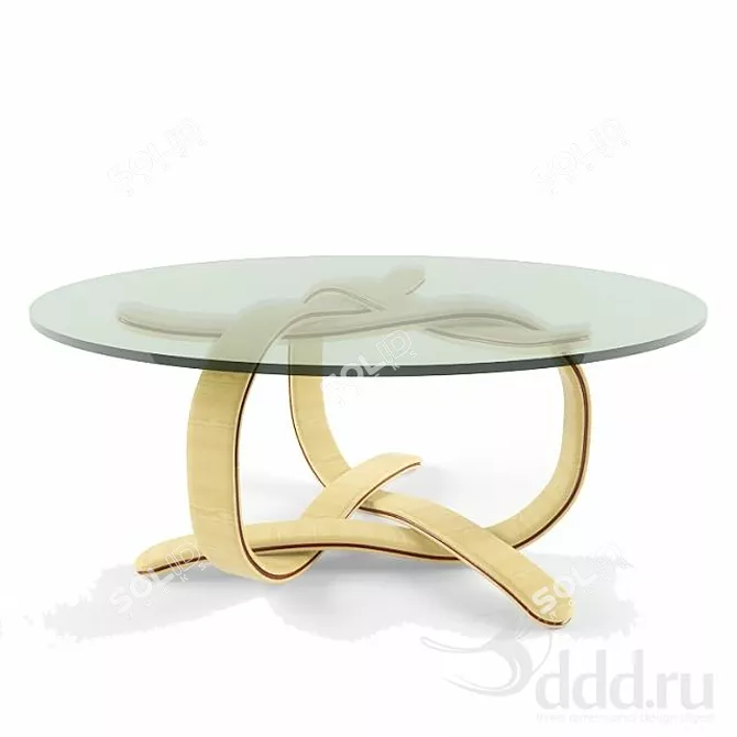 Modern Wovenwood Coffee Table 3D model image 1