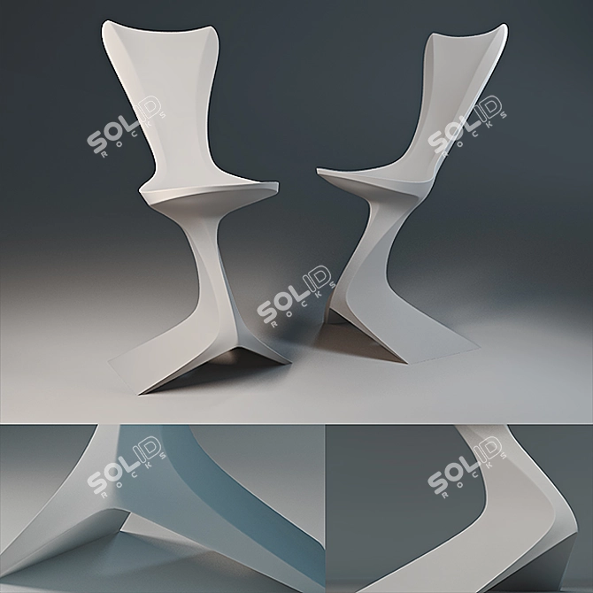 Modern Sculptural Chair by Brast/Nitro 3D model image 1