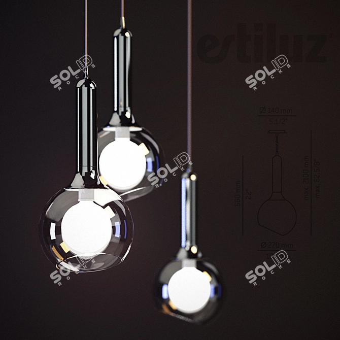 Estiluz LUCK T-2443: Illuminating Elegance at Its Best 3D model image 1