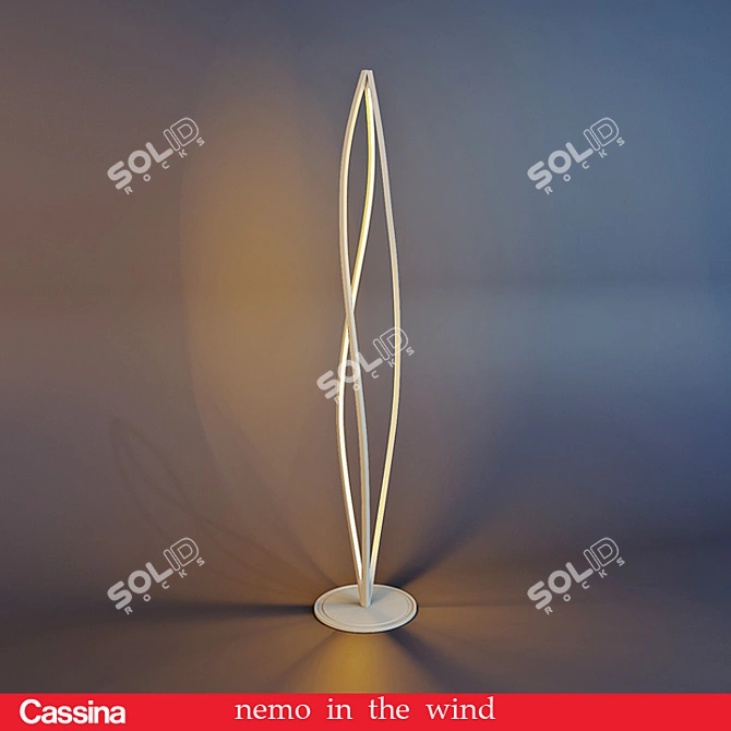 Modern Wind-inspired Floor Lamp 3D model image 1