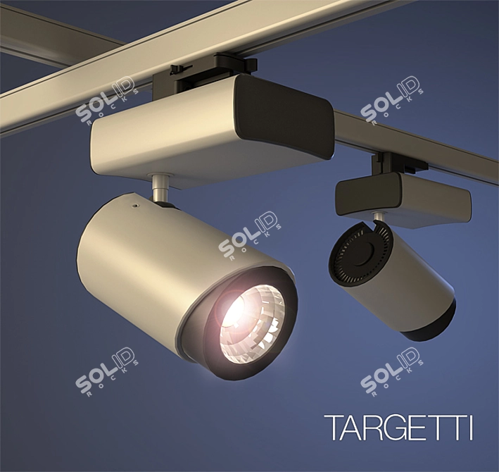 Targetti LEDO Compact Hit: Italian Rail-Mounted Luminaire 3D model image 1