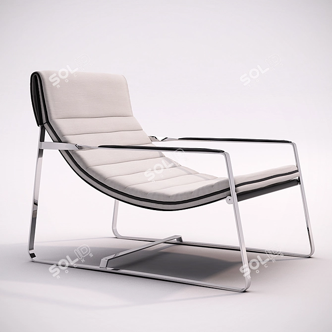 Modern Minotti Hopper Chair: Sleek Design & Superior Comfort 3D model image 1