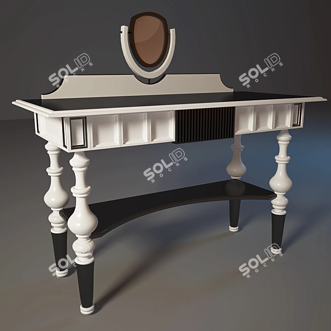 BAMAX Vanity Table: Stylish and Spacious 3D model image 1