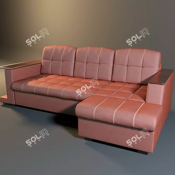 Cozy Corner Sofa 3D model image 1