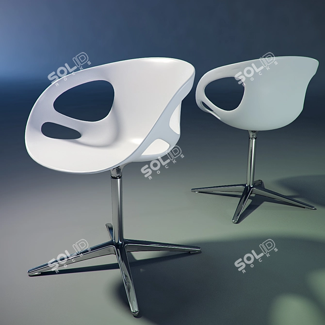 Elegant White Chair: Simply Sophisticated 3D model image 1