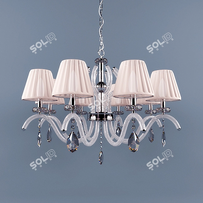 Elegant Crystal Chandelier 3D model image 1