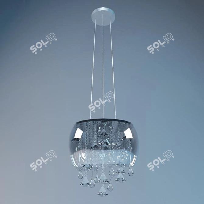 Crystal Gem Chandelier 3D model image 1