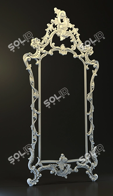 Elegant Reflection: Modern Mirror 3D model image 1