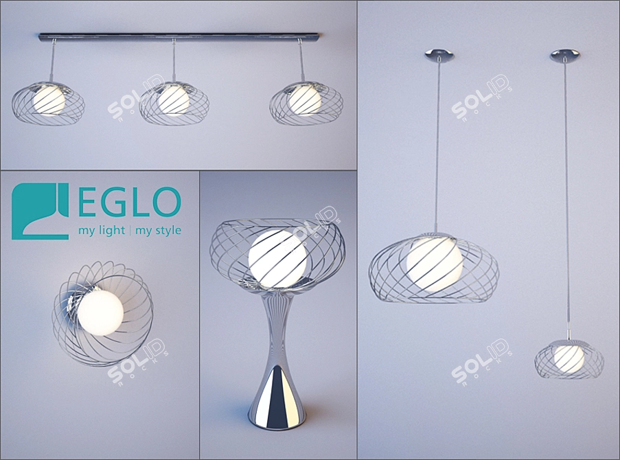 EGLO THEBE Lighting Set 3D model image 1