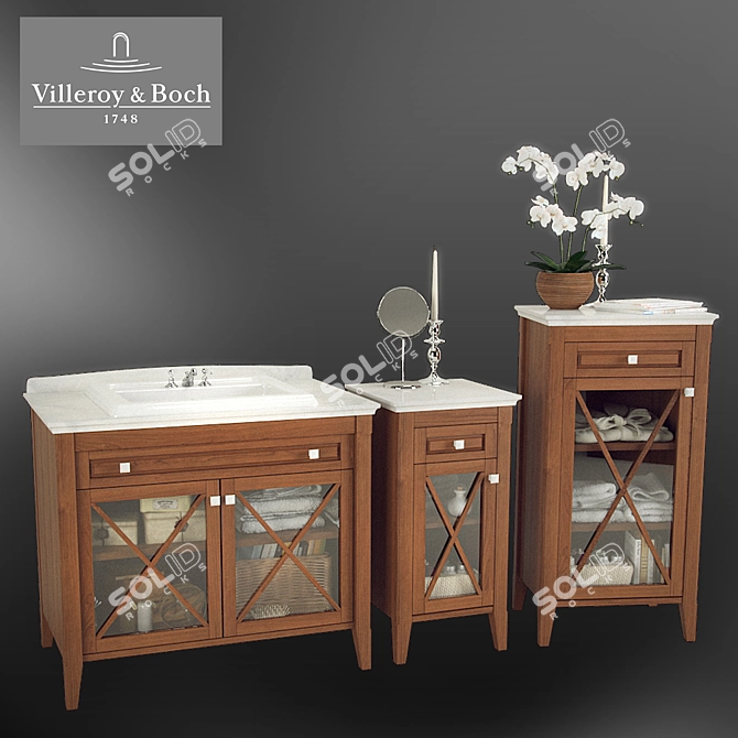 V&B Hommage Bathroom Set 3D model image 1