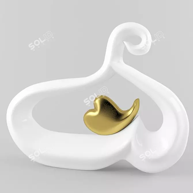 Heart Figurine 3D model image 1